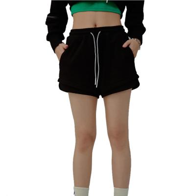 China Anti-Wrinkle Wholesale OEM Summer Spandex High Waist Sweat Shorts Custom Logo Women's Booty Shorts for sale