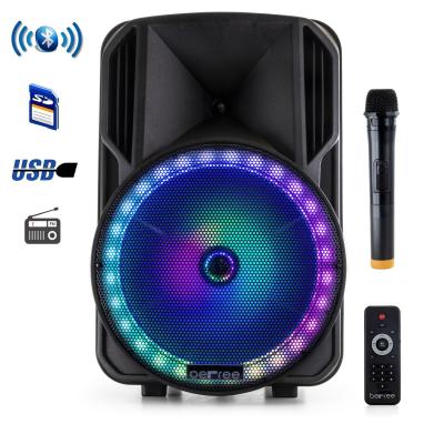 China 15 Inch Wireless High Power Portable DJ Party Speaker Cart for sale