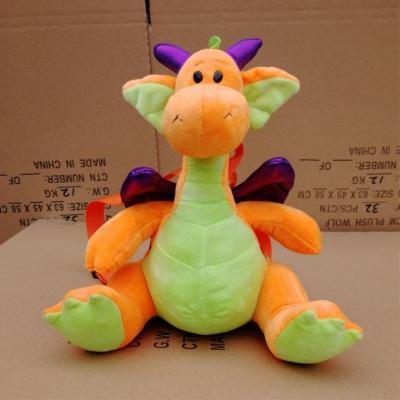 China Decoration Customized Cartoon Candy Bag Cute Plush 3D Dinosaur Backpack for sale