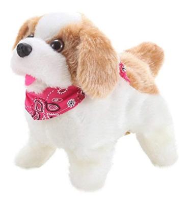 China Up 36 Months Flip Over Somersaults Walks Sits Barks Cute Dog Plush Animated Electronic Toys for sale