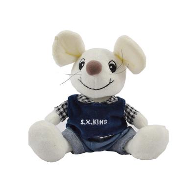 China Up 36 Months T-Shirt Dressed White Mouse Plush Mouse Stuffed Plush Toys for sale