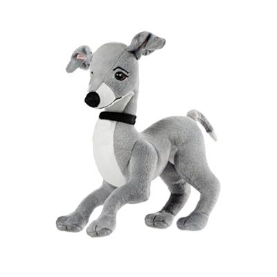 China Up 36 Months Gray Italian Greyhound Custom Stuffed Soft Plush Dog Toy for sale