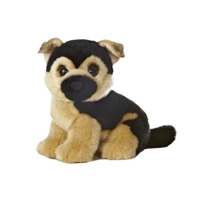 China Up 36 Months 10 Inch Custom Plush Realistic Stuffed German Shepherd Puppy for sale