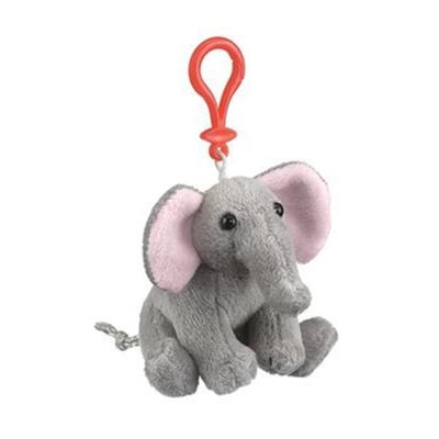 China Low MOQ Custom Small Plush Key Chain Stuffed Plush Gray Elephant Toy for sale