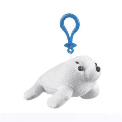 China Soft Plush 12cm Custom Harp Seal Toys Sound Doll Soft Animal Key Chain for sale