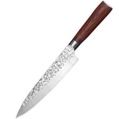 China 8 Inch Professional Viable Color Wood Handle 67 Layers Damascus Steel Kitchen Knife for sale