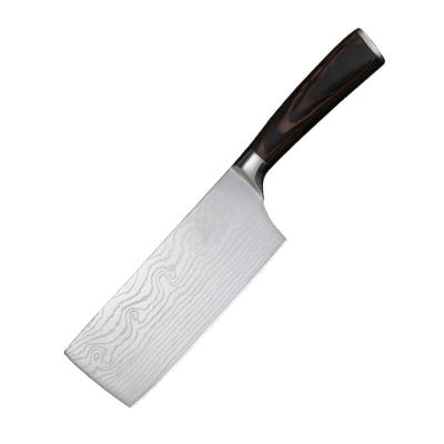 China Stainless Steel Sustainable Vegetable Meat Small Damascus Japanese Butcher Cleaver Knife For Kitchen And Restaurant for sale