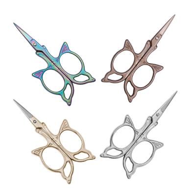 China Colorful Embroidery Stainless Steel Vintage DIY Butterfly Tailor Sewing Embroidery Scissors for sale