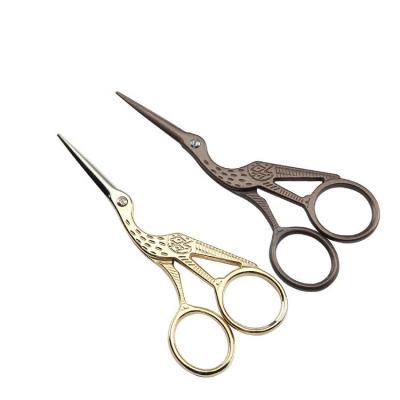 China Shear Gold Plated Shear for Embroidery, Sewing Craft, Art Work, Daily Use Stainless Steel Bird Vintage Scissors for sale