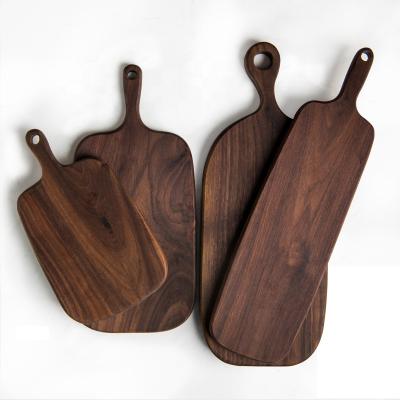 China Wholesale Sustainable Wooden Natural Walnut Kitchen Custom Wooden Cutting Board Chopper For Cheese Bread for sale