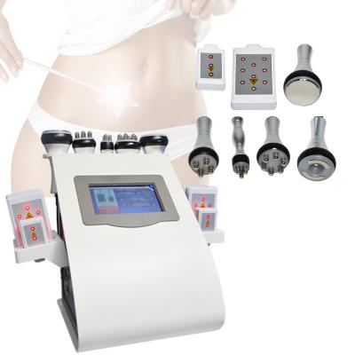 China 6 in 1 40k Cavitation Cellulite Face Lift Reduce Vacuum Weight Loss Radio Frequency Body Slimming Beauty Machine for sale