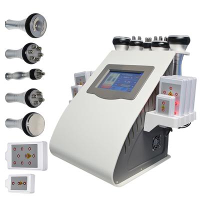 China Ultrasonic Cavitation Vacuum Face Lift 6 in1 40K Liposuction Bipolor RF Multipolar Laser Slimming RF Beauty Slimming Machine for sale