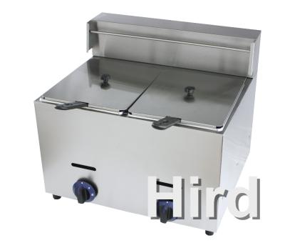 China 10+10L Commerical Durable Gas Fryer Fast Food with Tow Tank and Two Basakets (HGF-72) for sale