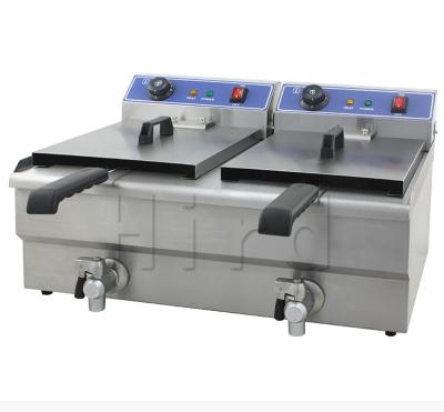 China Frying WF-132V Industrial Commercial Electric Food Deep Fryer Double CE Proven Tank for sale