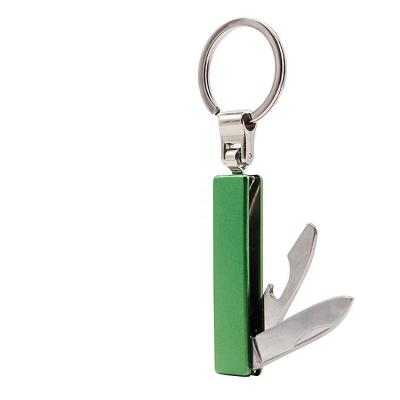 China Multitools Pocket Knife Key Tool EDC Outdoor Key Chain Tool With Bottle Opener And Knife for sale