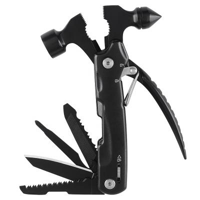 China Cool design Hot-selling multi function multitool camping hardware other tool kit with hammer pliers knife screwdriver glass breaker for sale