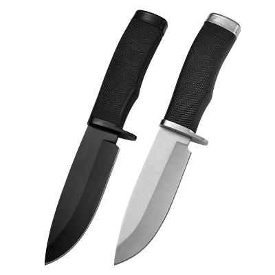 China Wholesale Non-variable Rubber Handle Hunting Knife Military Fixed Blade With Nylon Bag Packing Survival Camping Military Tactical Knife for sale