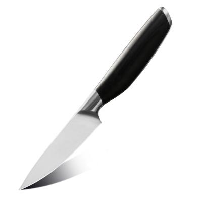 China Professional Custom Compact Wooden Handle 1.4116 Stainless Steel Kitchen Knife Sharp Black Color Viable And Durable Fruit Knife for sale