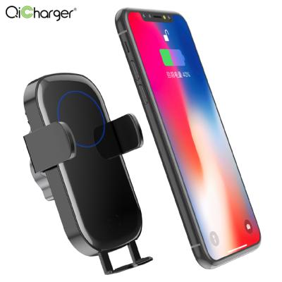 China 15W QI Radio Charging Hot Selling QI Car Charger 10W Standard Quick Fast Wireless Phone Holder Fast Charger For iPhone for sale