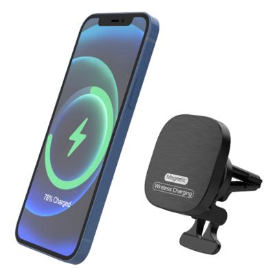 China 2021 15w High Quality Magnetic Car Wireless Charger Car Mount For Ipho New Products Fast Magnetic Car Wireless Charger For Phone for sale