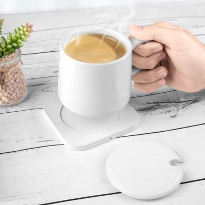 China New Magnetic Fast Wireless Charger Cup Warmer Qi Factory Supplier Gift Instrument 18W For Coffee Milk Tea For Apple For Huawei Samsung OEM for sale