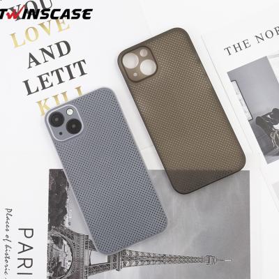 China With Stand Wholesale Cell Phone Case For iPhone 13 Pro Max Heat Dissipation Cooling Mesh Mobile Cover for sale