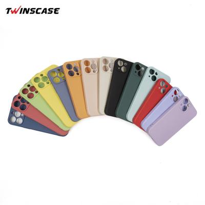 China Custom Logo Shockproof 1.2mm Shockproof With Microfiber Inside For iPhone 13 Cases TPU Silicone Phone Case Frosted for sale