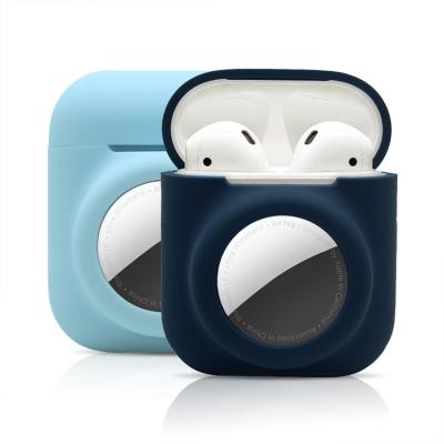 China New Shockproof 2 in 1 Soft Silicone For Apple Air Tag Cases Prevention Case For AirPods Pro Colorful Earphone Case for sale