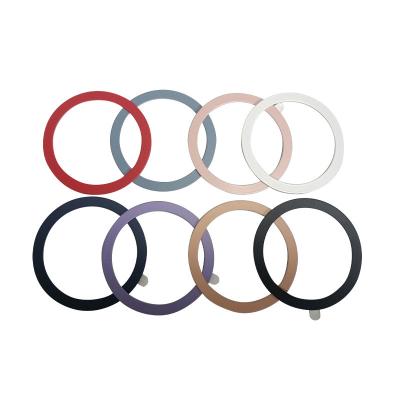 China Adjustable Candy Colors Support Metal Plate Wireless Charger Magsafe Magnetic Sticker Ring For Phone for sale