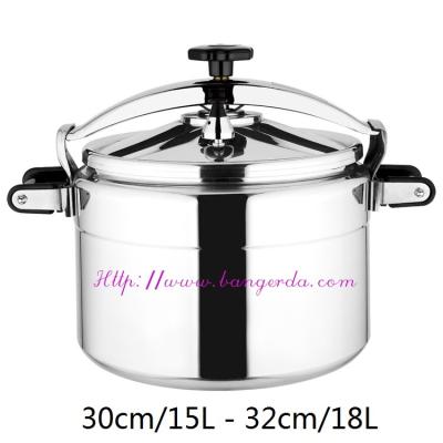 China 15 Liter / 30cm Aluminum Alloy Durable Explosion Proof Pressure Cooker / Aluminum Pressure Cooker for sale