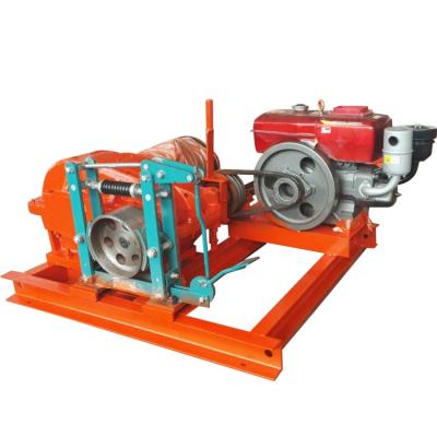 China 10ton OUTBOARD Wire Rope Diesel Engine Powered Diesel Generator Winch for sale