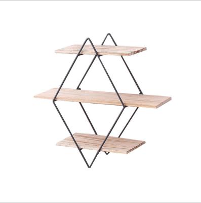 China Factory direct sales of new creative wooden rack wall shelf hanging ornament hook shingle viable for sale