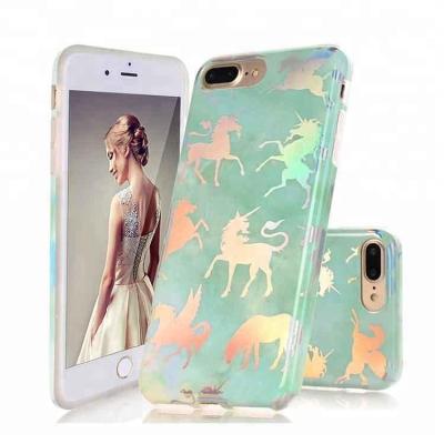 China Laser Simple Color IMD TPU Fashion Full Cover Marble Mobile Cell Phone Case For iPhone 8 8 plus for sale