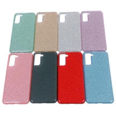 China New Luxury Hot Selling Shockproof Shimmer Glitter Tpu 3 PC In 1 Case For Samsung S21/S22 ultra plus and For iPhone Phone Cases Covers for sale