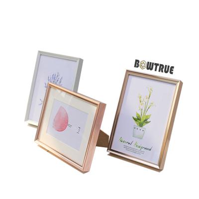 China Fashionable Art Aluminum Metal Wall Photo Gold Frame Different Colors Metal Frame For Picture for sale