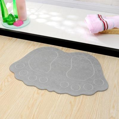 China Diatomite Mat Non Slip Diatomaceous Earth Quick Water Absorbent Foot Pad Eco-Friendly Sustainable Bath Mat for sale