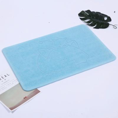 China CE Sustainable, SGS Certificate Diatomite Diatomite Anti-Slip Mat Quickly Dry Bath Mat for sale