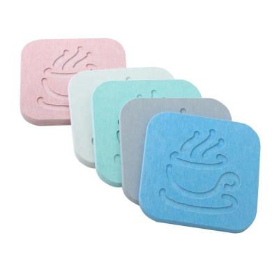 China Eco-friendly Quick Absorbent Cup Coaster Anti Slip Diatomaceous Water Mud Coaster Anti Slip Diatomite Cup Coaster for sale