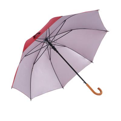 China All In 1 Wholesale Price Summer High Quality Custom Fashion Large Color Printing Windproof Outdoor Wooden Umbrella for sale