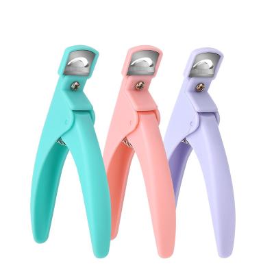 China Right Handed Scissors Nail Salon High Quality Nail Clippers Tools U Shape Trimming Extension Nail U Cutter Nail Scissors for sale