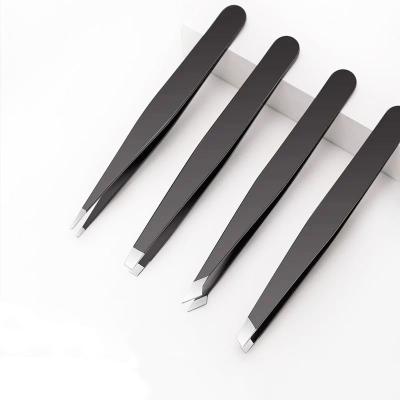 China Customized Type High Quality Wholesale Personal Logo Eyebrow Tweezers Set 4 Stainless Steel Eyebrow Care (For Eeyebrow/Vibrissa) for sale