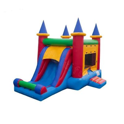 China 0.55mm PVC Tarpaulin 20ft Length Commercial Inflatable Combo Castle Bounce Bounce House Plato for sale