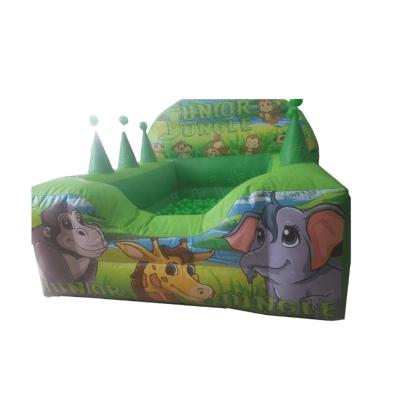 China 0.55mm PVC Tarpaulin Jungle Junior Ball Pool Toddler Bouncy Inflatable Castle Air Jungle Pool for sale