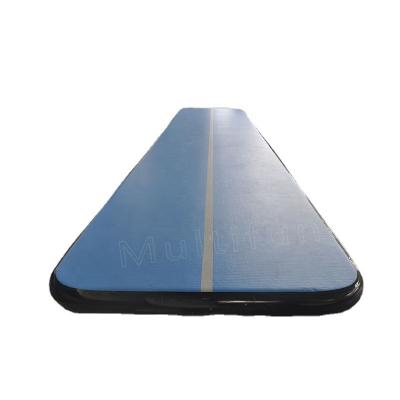 China Cloth 0.9mm Outdoor PVC Plato Inflatable Air Double Wall Track Gymnastics Air Mat Collapsible Jumping Air Track for sale