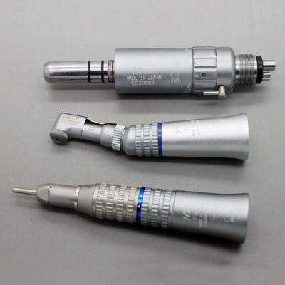 China Steel dental low speed handpiece set -- (straight handpiece + air motor + contra angle) for sale