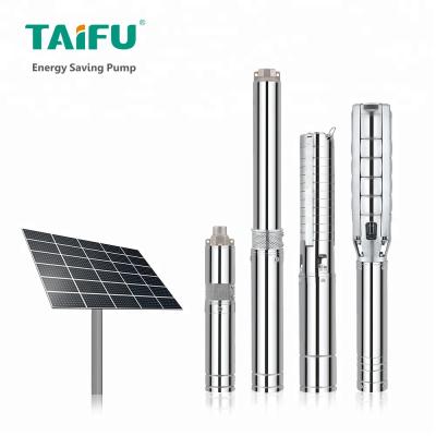 China Taifu Submersible Promotional Brand 110v 220v 2.2 Kw DC Irrigation Vertical Submersible Solar Powered Water Pump for sale