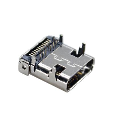 China PCB Xyfw Immersion Usb 24Pin Female Type C Vertical Jack Smt Female Usb C Connector Embra Tipo C Usbc 3.1 Typec Connector for sale