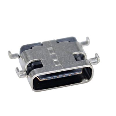 China PCB 6 Pin Usb C Femal Connector All Posted Type C Connector Smt 6 Pin 18h Usb 3.1 Female Socket for sale