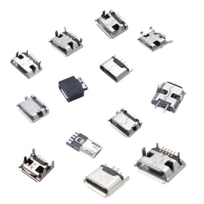 China Type-c Usb Micro Jack 2 PCB Xyfw 6 Pin Mini Conector 6 5 Type B Micro Carga Flat Female Charging Pin Port 5Pin A Connector for sale