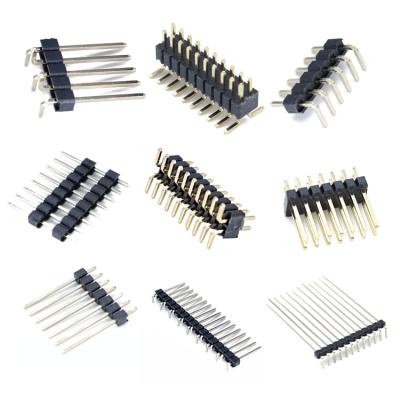 China PCB 2.54Mm Pin Connector Single Row 3.96mm 1*7p 6p 2*20 5pin 6 20 30 40 Bidirectional Pitch 1.27mm Male Pin Header 1x40 Pins 1mm Rra 254mm for sale